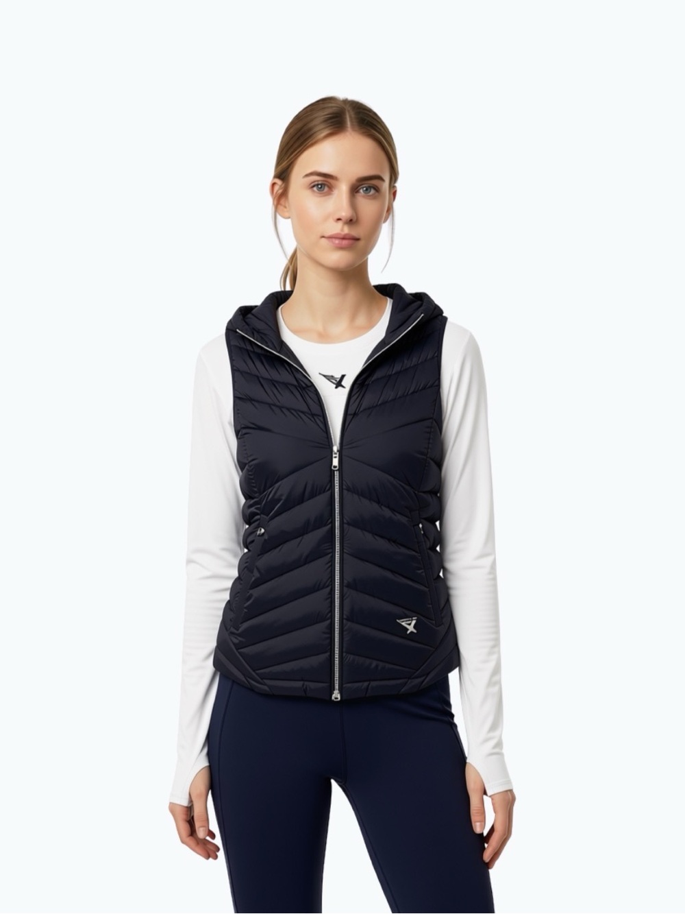 ZeroXposur Quilted Hooded Vest in Black